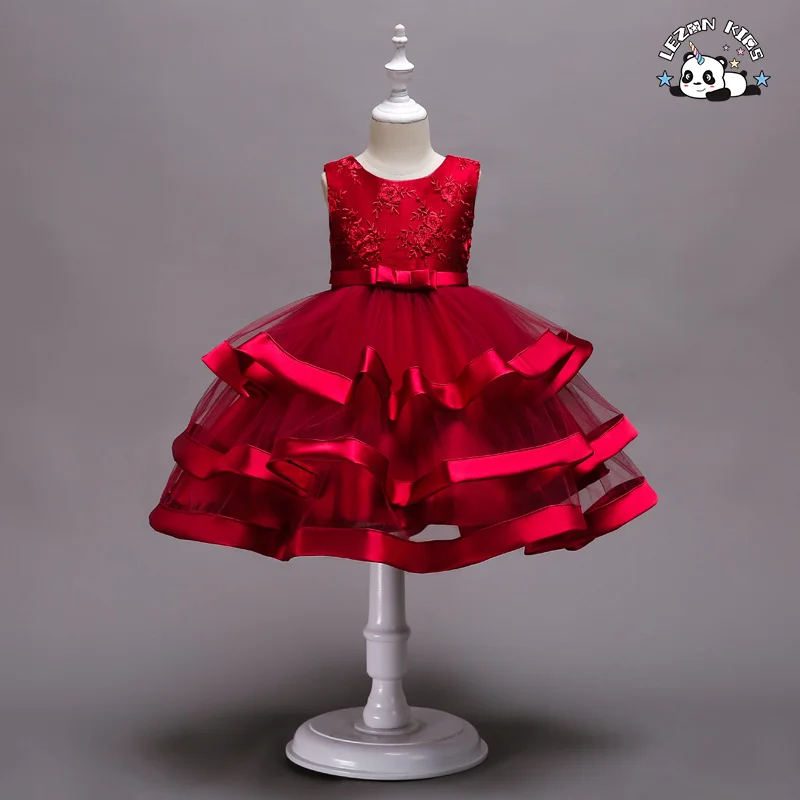LEZONKIDS - Designer Style Children's Fancy Party Puff Frocks Tulle Dress Girls Occassion Dress for Young Girls